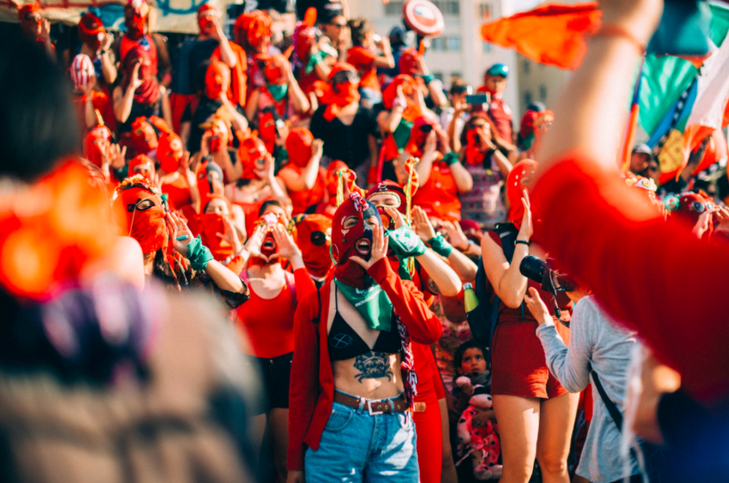 Chile's masked feminist protesters. 